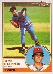 1983 Topps Base Set Jack O'Connor #33 card