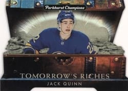 2022-23 Parkhurst Champions Tomorrow's Riches Jack Quinn #TR-12 card