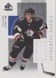 2022-23 SP Game Used Retro Renovations Rookies Jersey Jack Quinn #RR-JQ card