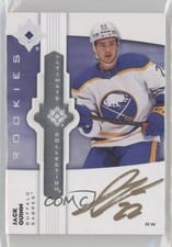 2022-23 Upper Deck Ultimate Collection Ultimate Emblems Autograph Jack Quinn #UE-JQ card