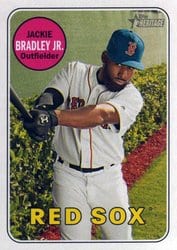 2018 Topps Heritage Base Set Jackie Bradley Jr. #391 card