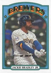 2021 Topps Heritage Base Set Jackie Bradley Jr. #586 card