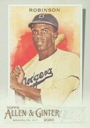 2020 Topps Allen & Ginter Base Set Jackie Robinson #42 card