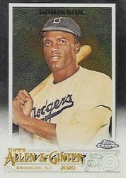 2020 Topps Allen & Ginter Chrome Base Set Jackie Robinson #42 card