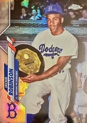 2020 Topps Chrome Base Set Jackie Robinson #77c card