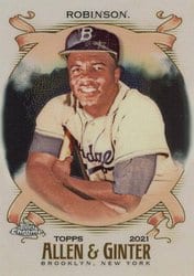 2021 Topps Allen & Ginter Chrome Base Set Jackie Robinson #36 card