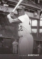 2022 Topps Black & White Base Set Jackie Robinson #25 card