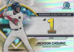 2023 Bowman Bowman Scouts Top 100 Jackson Chourio #BTP-1 card