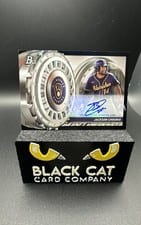 2023 Bowman Platinum Treasures in the Vault Autographs Jackson Chourio #TV-10 card