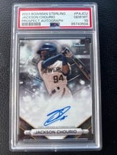2023 Bowman Sterling Prospect Autographs Jackson Chourio #PA-JCU card