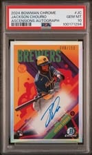 2024 Bowman Chrome Ascensions Autographs Jackson Chourio #BAA-JC card