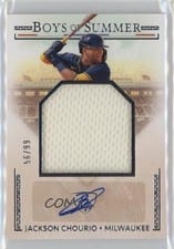 2024 Panini Boys of Summer Jumbo Prospect Material Signatures Jackson Chourio #JMS-JC card