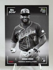 2024 Topps Black & White Rookie Resolution Jackson Chourio #RR3 card