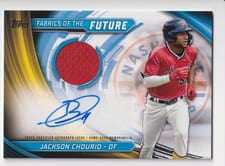 2024 Topps Pro Debut Fabrics of the Future Autograph Relics Jackson Chourio #FOTF-JC card