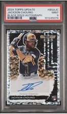 2024 Topps Update Topps Black Gold Autographs Jackson Chourio #BGA-JC card