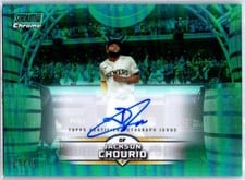 2025 Stadium Club Chrome Autographs Jackson Chourio #SCCA-JC card