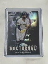 2025 Topps Chrome Black Nocturnal Jackson Chourio #NOC-18 card