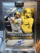 2025 Topps Chrome Black Super Futures Autographs Jackson Chourio #FSA-JCH card
