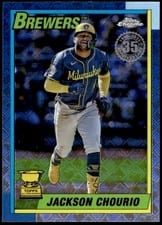 2025 Topps Chrome Logofractor Edition 1990 Topps Jackson Chourio #90CB-9 card