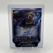 2025 Topps Cosmic Chrome Stella Nova Autographs Jackson Chourio #SNA-JC card