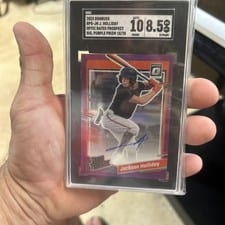 2023 Donruss Optic Rated Prospect Signatures Jackson Holliday #RPS-JH card
