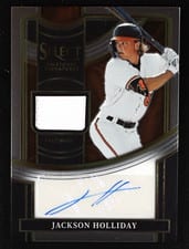 2023 Panini Select Swatches Signatures Jackson Holliday #SSS-JH card