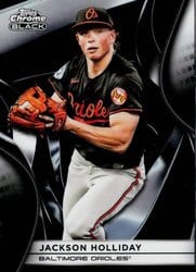 2025 Topps Chrome Black Base Set Jackson Holliday #43 card
