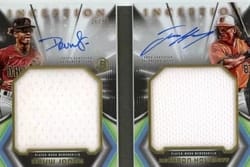 2023 Bowman Inception Autographed Jumbo Dual Relic Books Jackson Holliday / Druw Jones #IAJD-JH card