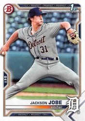 2021 Bowman Draft Base Set Jackson Jobe #BD-69 card