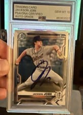 2021 Bowman Draft Chrome Draft Autographs Jackson Jobe #CDA-JJ card