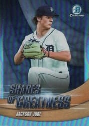 2022 Bowman Chrome Shades of Greatness Jackson Jobe #SG-7 card