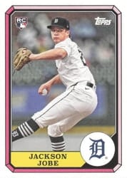 2025 Topps Archives 1987 Topps Boardwalk and Baseball Jackson Jobe #87BB-6 card