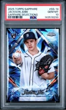 2025 Topps Chrome Sapphire Sapphire Selections Jackson Jobe #SS-14 card