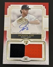 2025 Topps Definitive Collection Rookie Patch Autograph Jackson Jobe #DRPA-JJ card