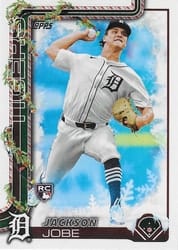 2025 Topps Holiday Base Set Jackson Jobe #H160b card