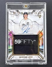 2025 Topps Inception Inception Autograph Jumbo Relic Hat Jackson Jobe #IAJH-JJ card