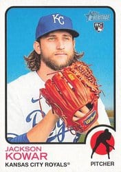 2022 Topps Heritage Base Set Jackson Kowar #155 card