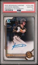2022 Bowman Chrome Prospect Autographs Jackson Merrill #CPA-JME card