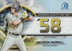 2023 Bowman Bowman Scouts Top 100 Jackson Merrill #BTP-58 card