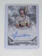 2023 Bowman Sterling Prospect Autographs Jackson Merrill #PA-JML card