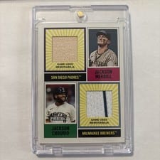 2025 Topps Heritage Dual Player MLB Collection Relics Jackson Merrill / Jackson Chourio #DPMCR-MC card