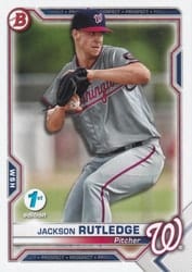 2021 Bowman 1st Edition Base Set Jackson Rutledge #BP-103 card