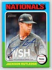 2024 Topps Heritage Real One Autograph Jackson Rutledge #ROAJR card
