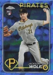 2024 Topps Chrome Sapphire Edition Base Set Jackson Wolf #523 card