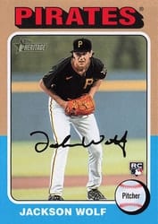 2024 Topps Heritage Base Set Jackson Wolf #216 card