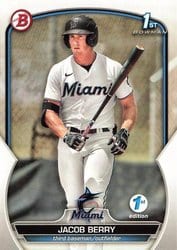 2023 Bowman 1st Edition Base Set Jacob Berry #BPPF-108 card