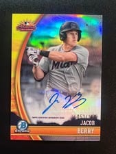 2024 Bowman Chrome 2023 AFL Fall Stars Autographs Jacob Berry #AFL-JB card