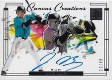 2024 Panini Impeccable Canvas Creations Signatures Jacob Berry #CCS-JB card
