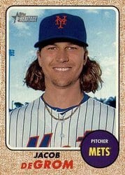 2017 Topps Heritage Base Set Jacob deGrom #421 card
