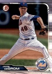 2019 Bowman Base Set Jacob deGrom #100 card